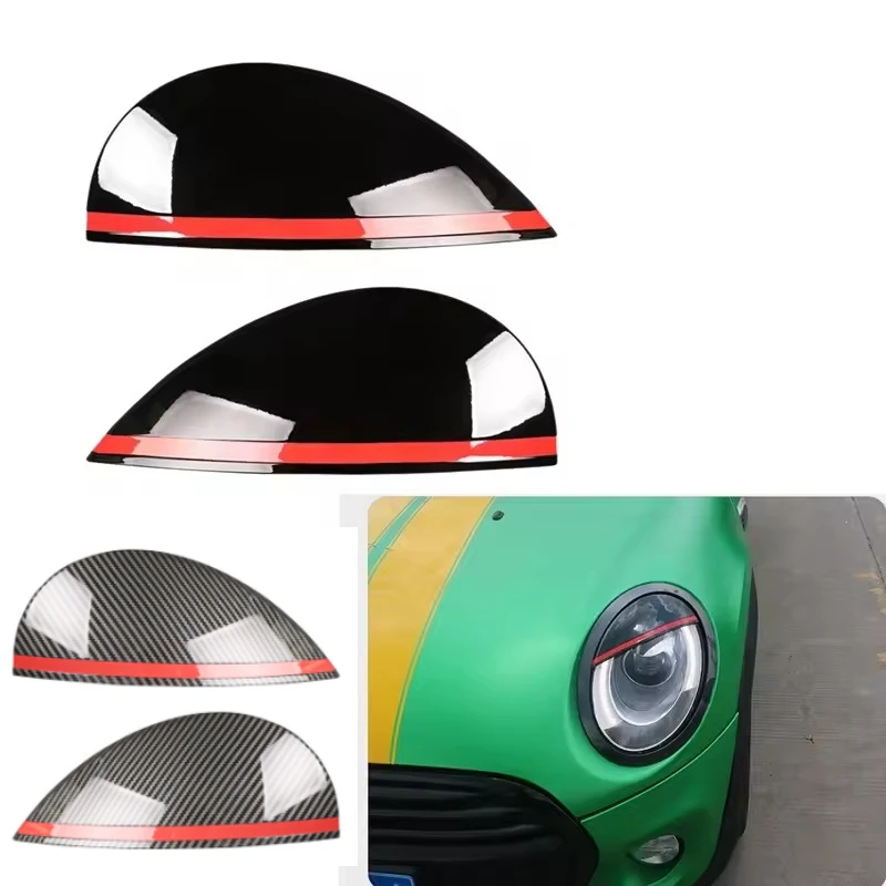 For MINI Cooper F54 F55 F56 F57 R55 R56 Headlights Eyebrows Eyelids Cover Eyelash Head Light Lamp Stickers
