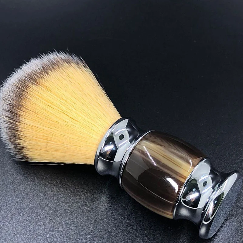 Synthetic Shaving Brush Durable Resin Handle Travel Brush,Lathering Well With Shaving Soap Cream For Men Wet Shave