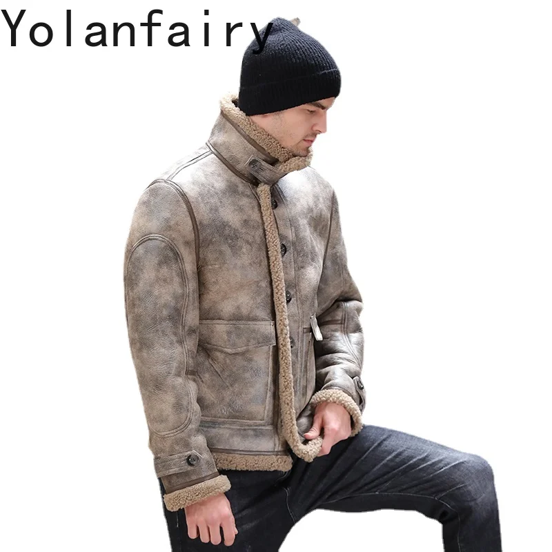 

Winter Men's Clothing Male Winter Natural Fur Coat Mens Leather Jacket Luxurious Men Fur Jackets Casacas Para Hombre Invierno FC