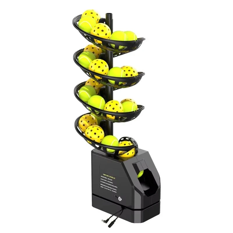 Portable ABS Indoor Universal Tennis Trainer With 33-ball Automatic Launcher For Training And Entertainment