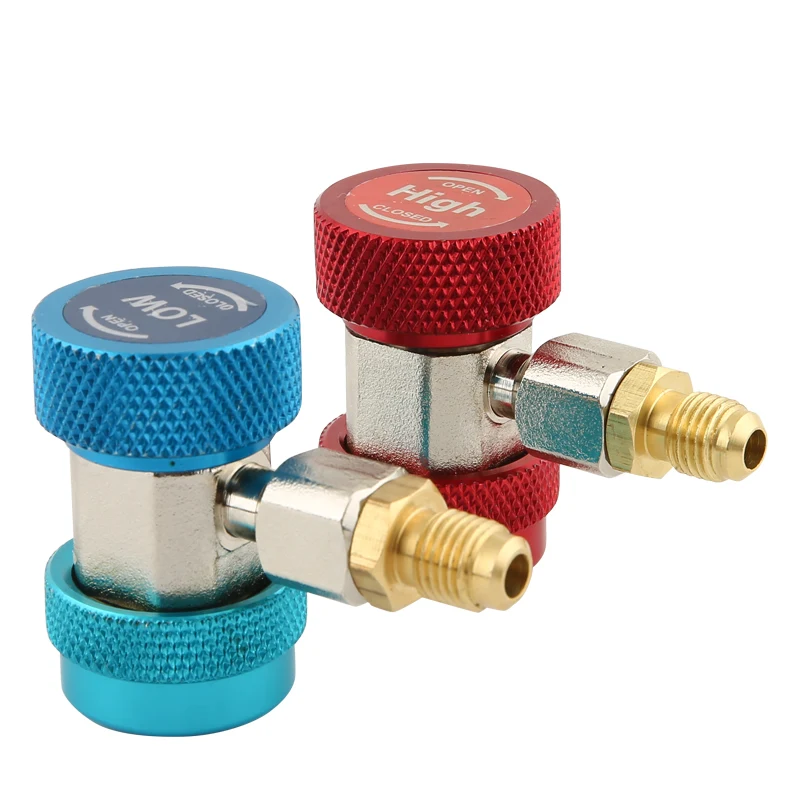 Foint Filler Transition Free Shipping,New Refrigerant 1234YF Manual Quick Coupler High and Low M12*1.