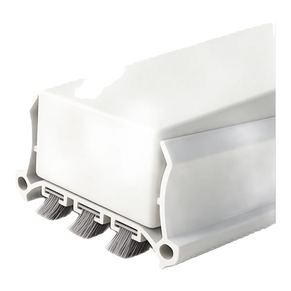 Door Bottom Brush Seal PVC Strip Compatible with 55mm Inner Doors Two Soundproof Chambers Dust Draft Defense 96cm