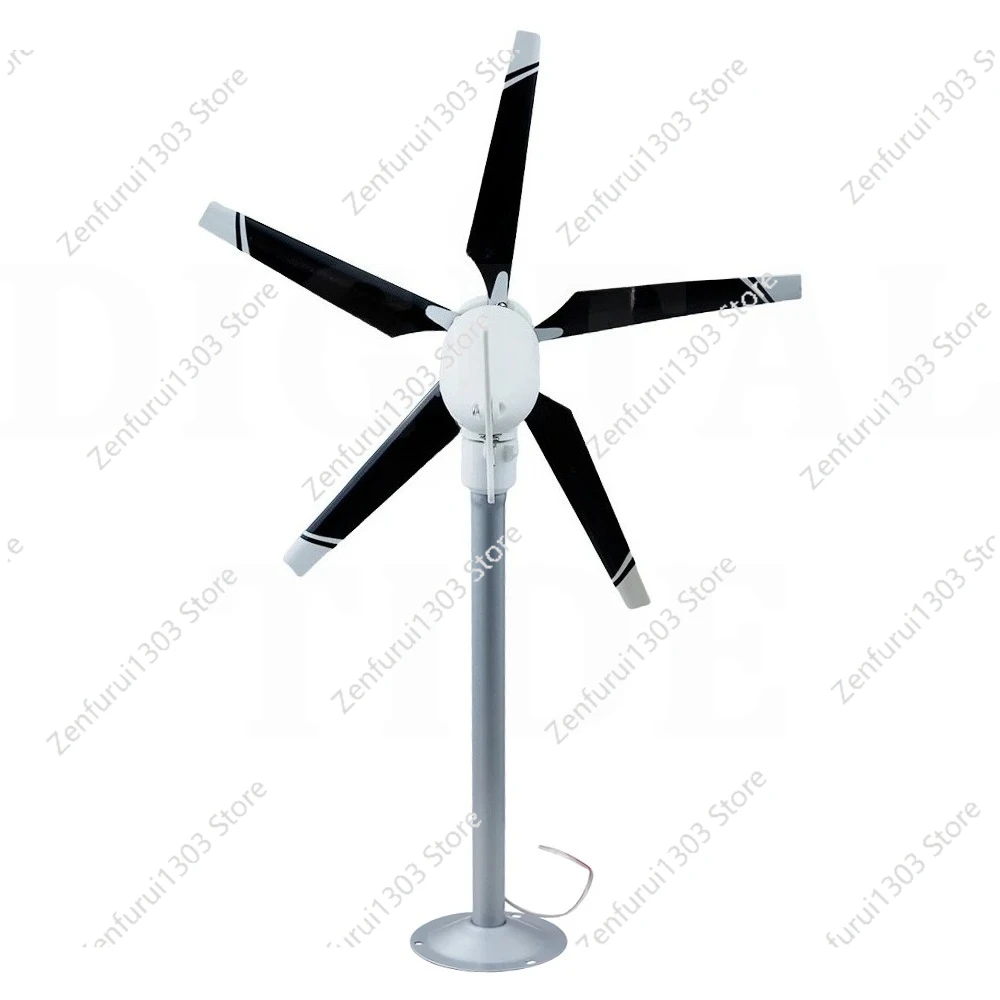 35W Vertical Axis Wind Turbine Model DIY 5 Blades Three Phase Permanent Magnet Brushless Generator Portable Low Speed Windmill