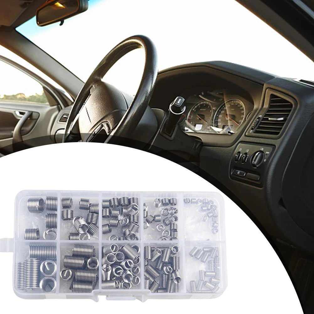 Avoid Workpiece Loss Threaded Inserts Thread Repair 304 Stainless Steel Car Accessories Car Parts Threaded Inserts