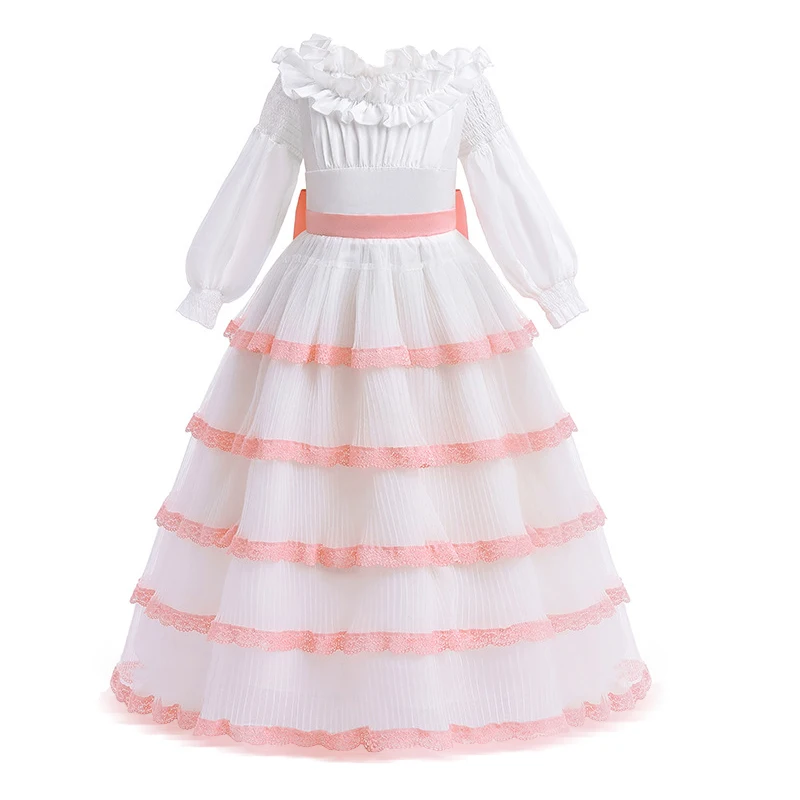 

Summer Long Sleeve Cosplay Dress For Girls Children Costume Show Girl Princess Clothes Party Dresses Lolita Birthday Clothing