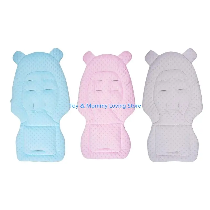 

Y1QF подушка сиденья в горошек из мягкого хлопка и бархата, вставка для колясок для новорожденных