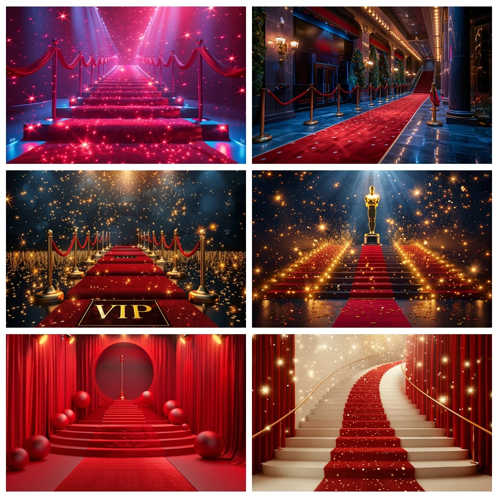 

Stage Golden Man Film Festival VIP Red Carpet Golden Light Black Curtain Background Photography Decoration Background Cloth