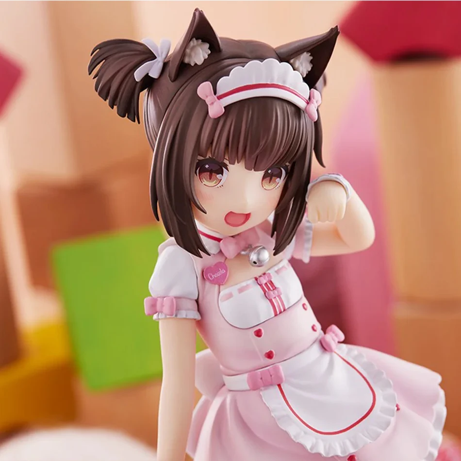 Figurine de dessin animé NEKOPARA chocola et vanille, 18cm, support mignon, modèle d'animation, jouets, Collection de cadeaux, décoration, ornements en PVC