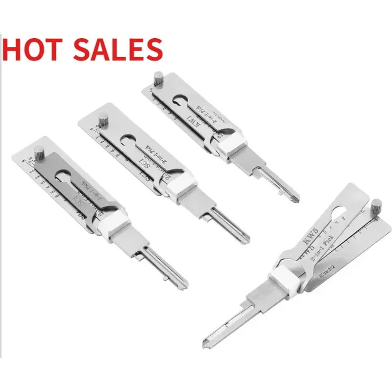 1Pcs Precision Unlocking Tools Lock Decoder Lishi 2-in-1 Key Locksmith Tools  SC1 SC4 KW1 KW5