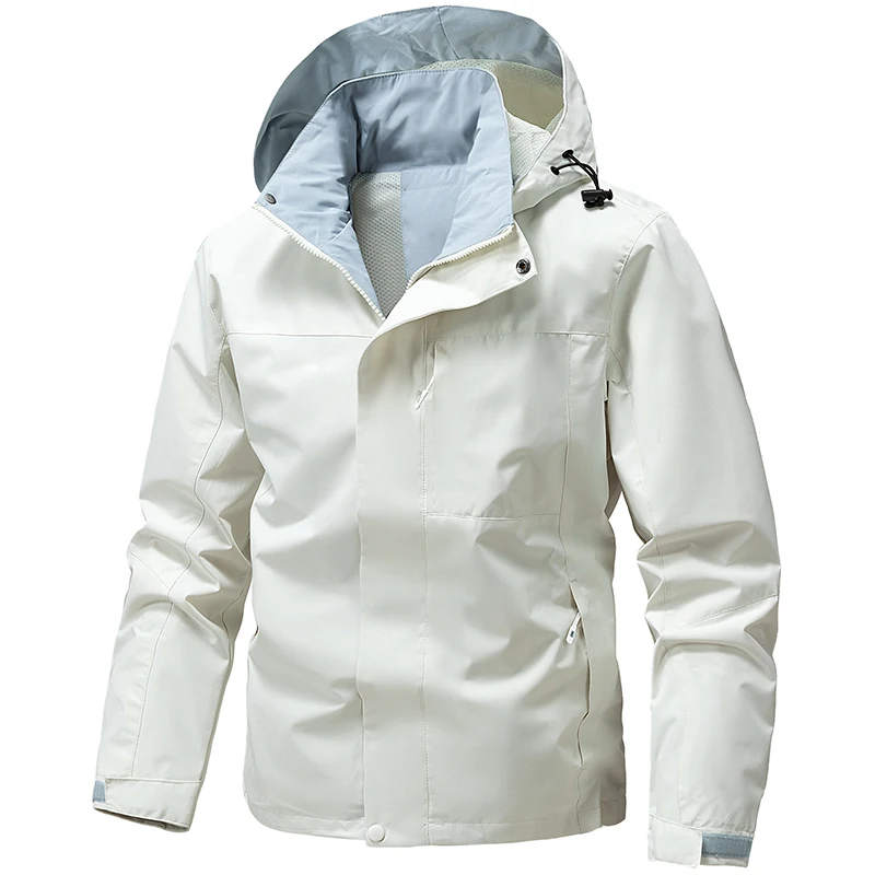 

Мужская демисезонная куртка с капюшоном в винтажном стиле, однотонная, повседневная, свободного кроя, спортивная, модная верхняя одежда для мужчин и пар