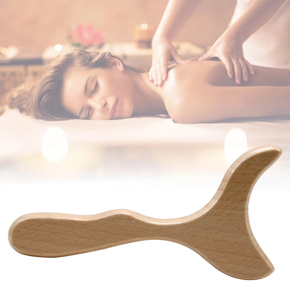 1 Pc Small Wooden Gua Sha Massage Tools for Lymphatic Drainage, Anti Cellulite Tool, Wood Therapy Massager Body Sculpting Paddle