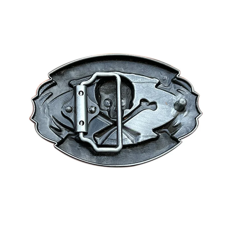 Gesper sabuk tengkorak paduan seng dalam gaya Barat
