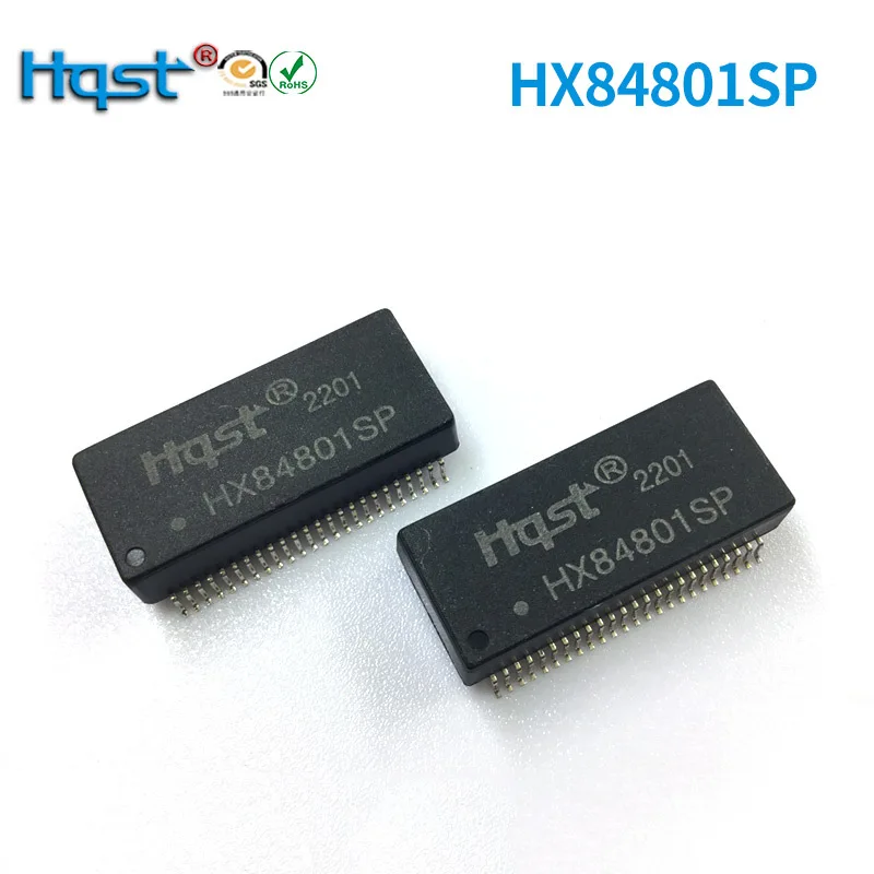 HX84801S/HX5014NL 48-pin Gigabit Dual-Port Ethernet Isolation Filter Transformer Module for Industrial Control Boards at -40~85