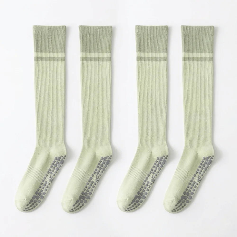 Grip Socks Non-slip Yoga Socks Elastic Adhesive Dots Compression Socks Free Size Patchwork Pilates Socks Yoga