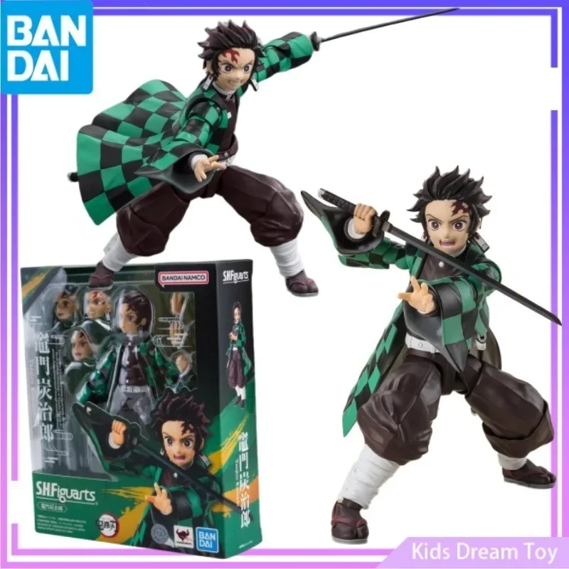 Bandai in Stock Original S.H.Figuarts Demon Slayer Anime Figures Tanjiro Kamado Action Figures Toys Collectible Model Gifts Kids