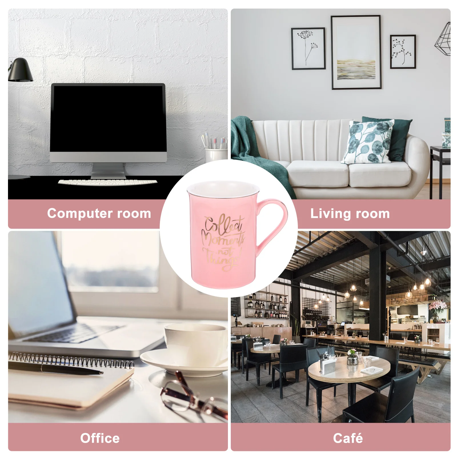 

1Set Ceramic Mug Gift Box Large Handle Coffee Tea Cup Stylish Pattern Perfect Birthday Gift for Friends