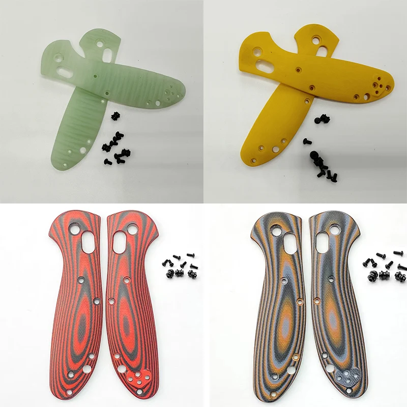 

7 Colors G10 Material CNC Knife Handle Patches Scales With Screws For Genuine Benchmade MINI Griptilian 555 556 Knives DIY Parts