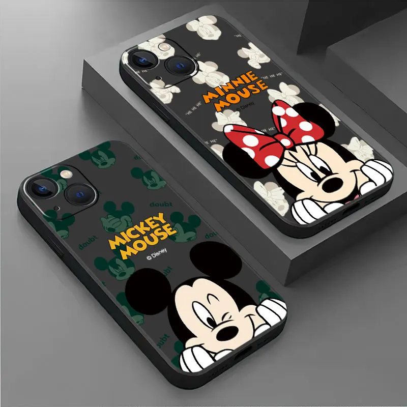 Fall Für Apple iPhone 15 14 11 13 12 pro 7 X XR XS Max 6 8 Plus SE 2022 15Plus Weiche Telefon Coque Disney Mickey Donald Daisy