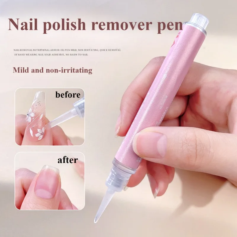 Dissolvant de vernis à ongles pour la protection des ongles, stylo à ongles de gratitude nourrissant, non irritant doux, élimination rapide de la colle à ongles sans dommage, N64.