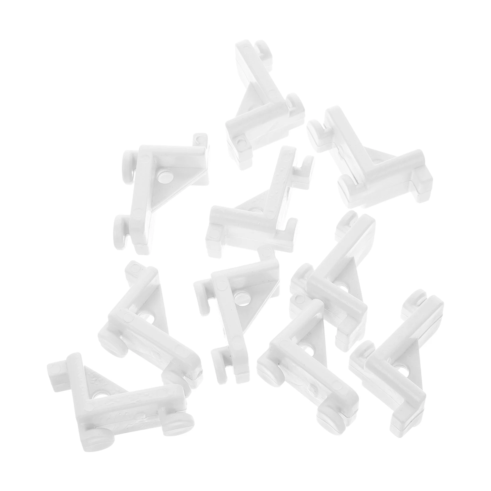 

10 Pcs Refrigerator Buckle Shelf Clips Metal Shelving Freezer Partition Mini Divider Compatible Bracket Plastic Hooks