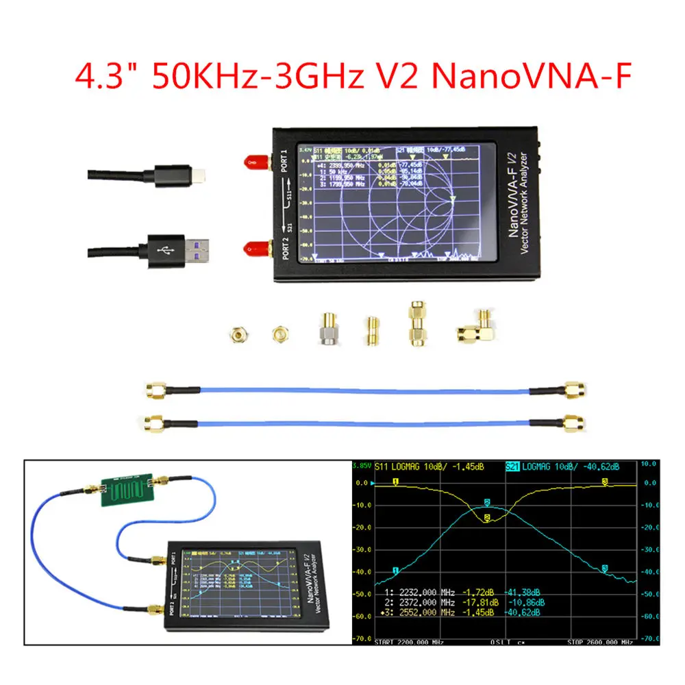 Imagem -06 - Nanovna v2 Vector Network Analyzer Digital Nano Vna Tester Lógica Antena Analyzer Onda Estacionária mf hf Vhf Uhf 3g S-a-a2