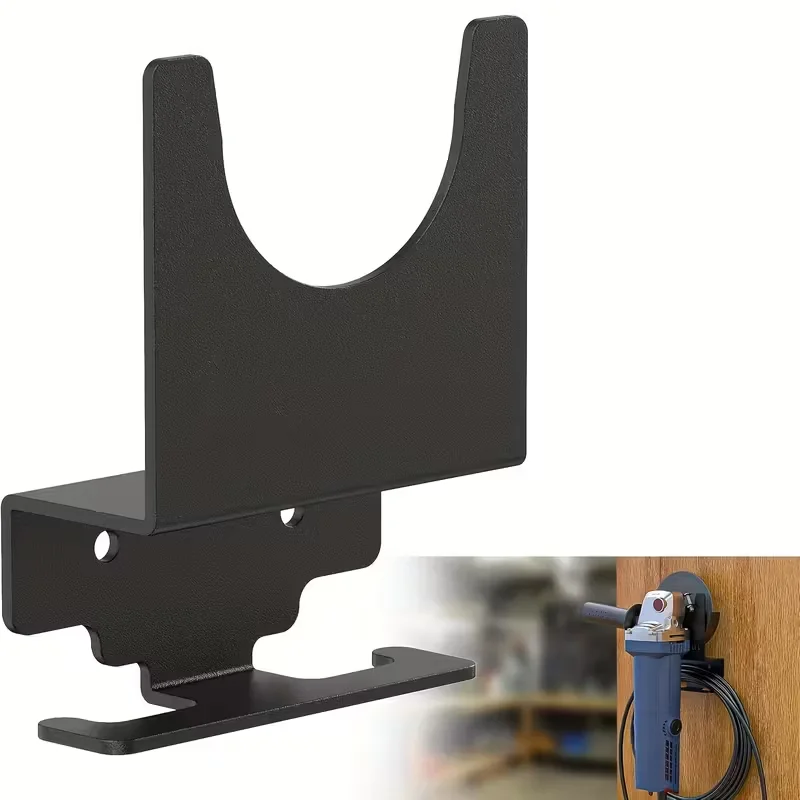 Suporte para Esmerilhadeira, Rack de Ferramentas Metálico Durável com Gancho para Cabo, Suporte de Parede para Polidores e Cortadores, Organizador para Oficina e Garagem