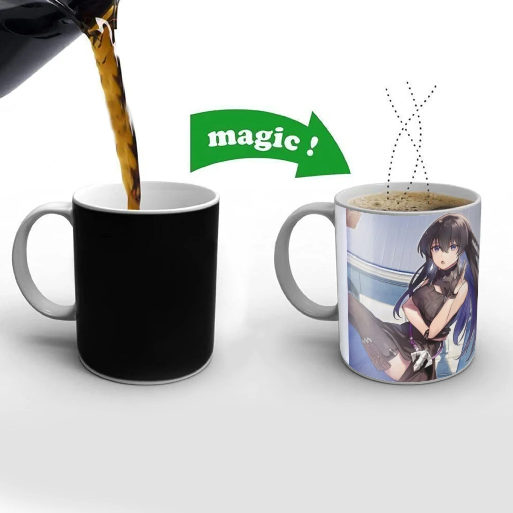 Anime Unnamed Memory Creativity Change Color Chang mug Ceramic mug Hot Coffee Cup Breakfast Cup Mug Friend Gift