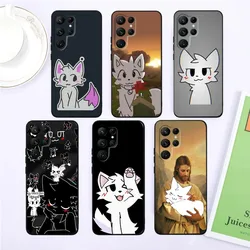 Cute Boykisser Phone Case For SamsungS24,S23,S22,S21,Ultra Pro S10,S30Plus,S9,20lite Black Cover