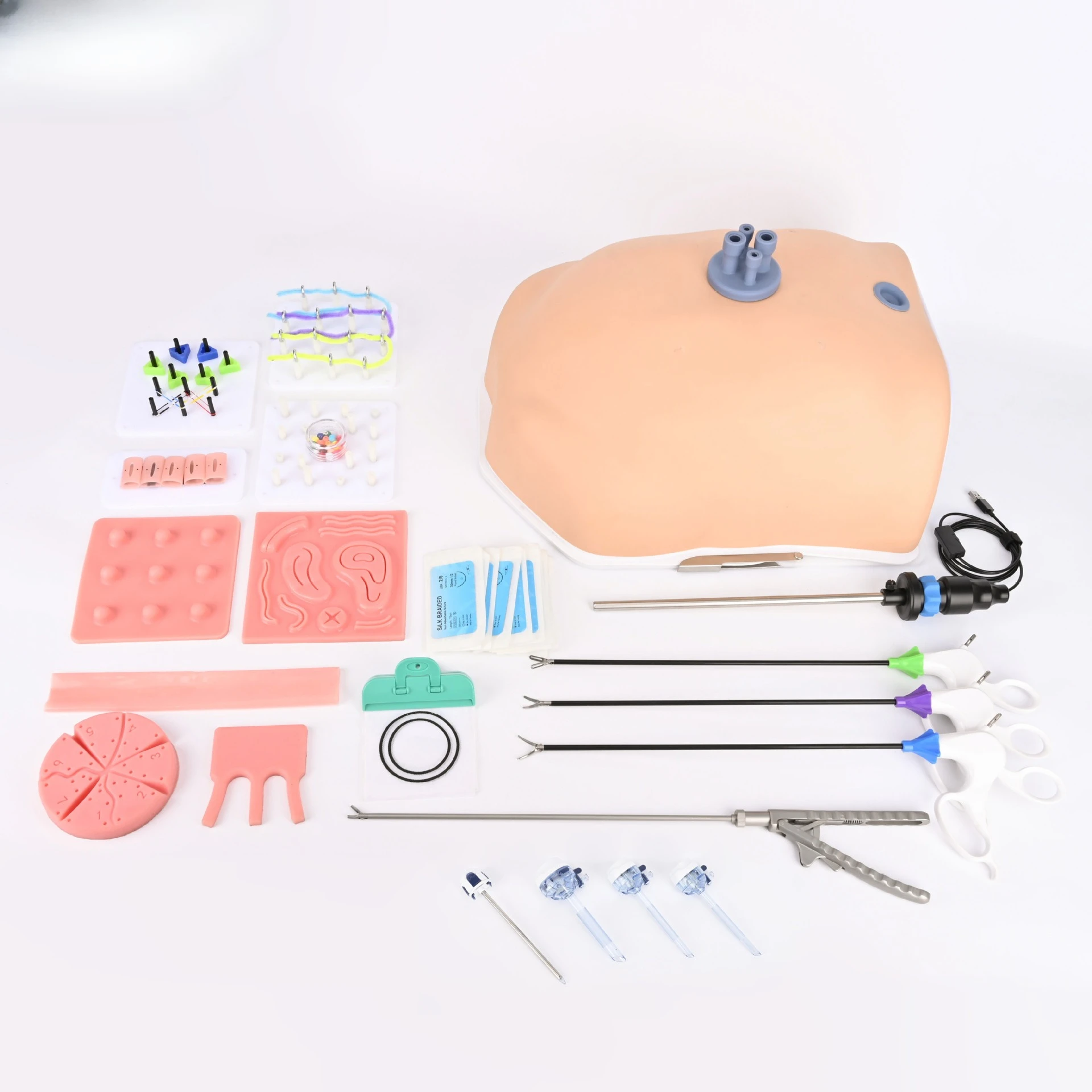 

Тренажер для лапароскопической моделирования, гинекологическая хирургия, коробка для моделирования полной кожи, держащая иглу