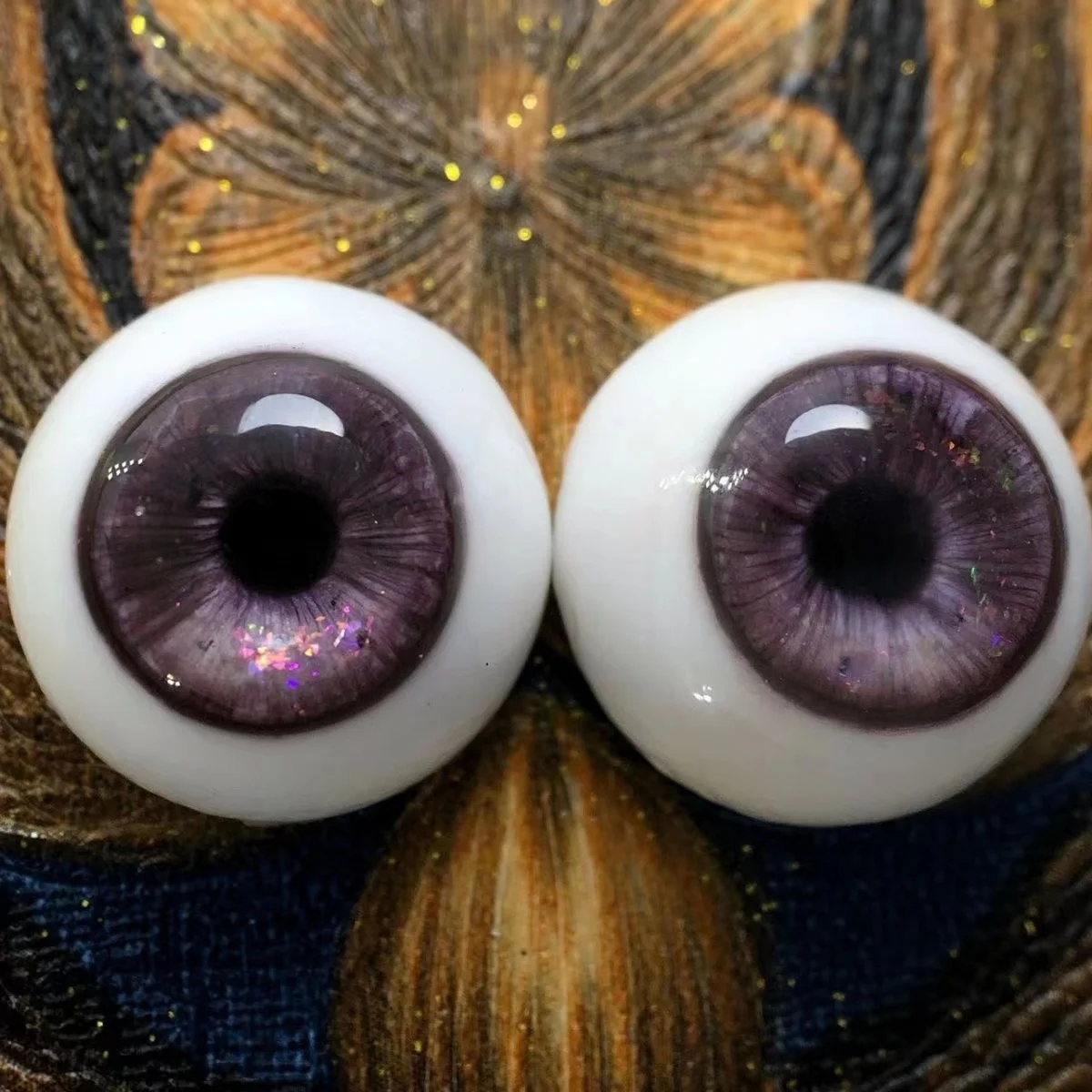 Sichere Augapfel 14 mm BJD Puppenaugen 1/3 echte Windpflastersaugen „fliegende Goldserie“-Augen