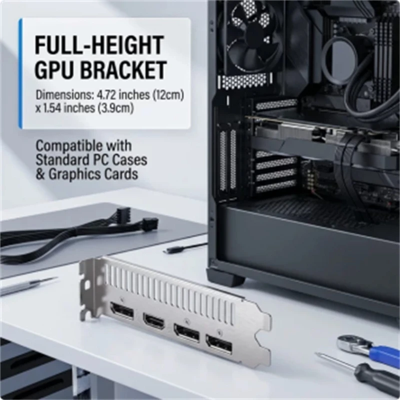 

Shield BackPlate Поддерживающие кронштейны для графического процессора для GTX730 GTX750 GTX1050Ti GTX1650 Регулируемый из