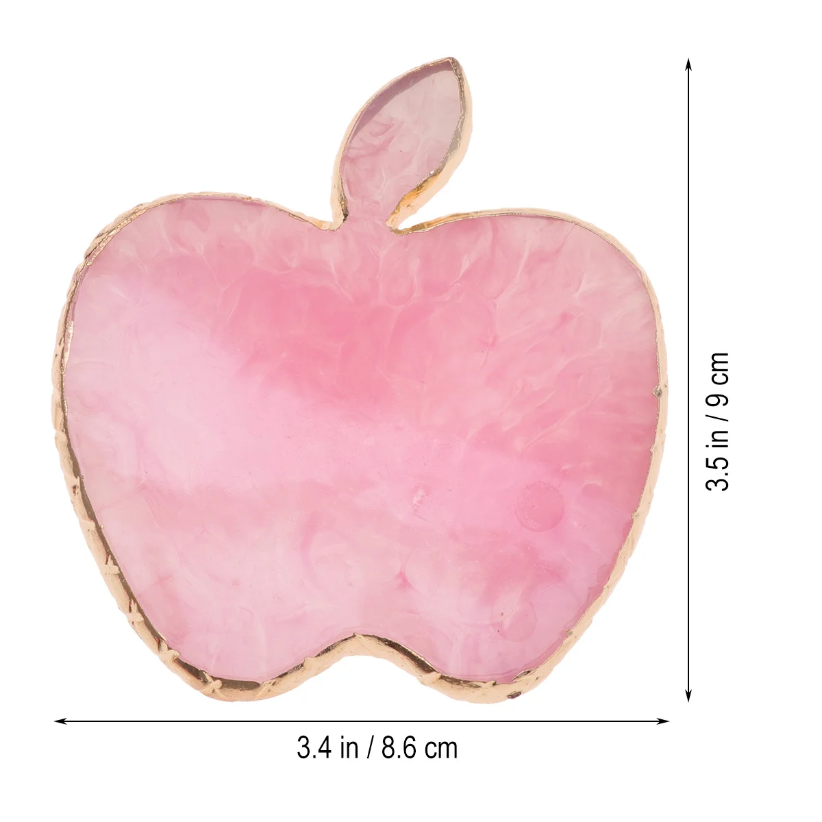 1 قطعة مانيكير مسمار الراتنج التفاح على شكل لوحة وردي فاتح العقيق الذهب حافة دائم الأظافر اللون لوحة أداة فنية لوحة أظافر #5