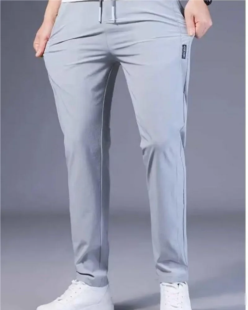Korean Style Slim Fit Ice Silk Pants For Men Quick Dry Lightweight Business Casual Trousers 37 Sd5082c7ede1944579440ce89a2754f00i