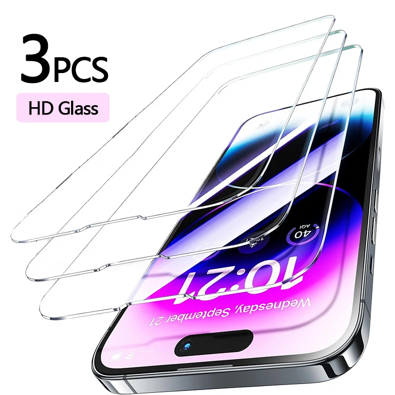 

2/4Pcs Tempered Glass For iPhone 15 14 13 12 11 Pro Max Screen Protector For iPhone X Xr Xs Max 7 8 6S Plus SE Tempered Glass