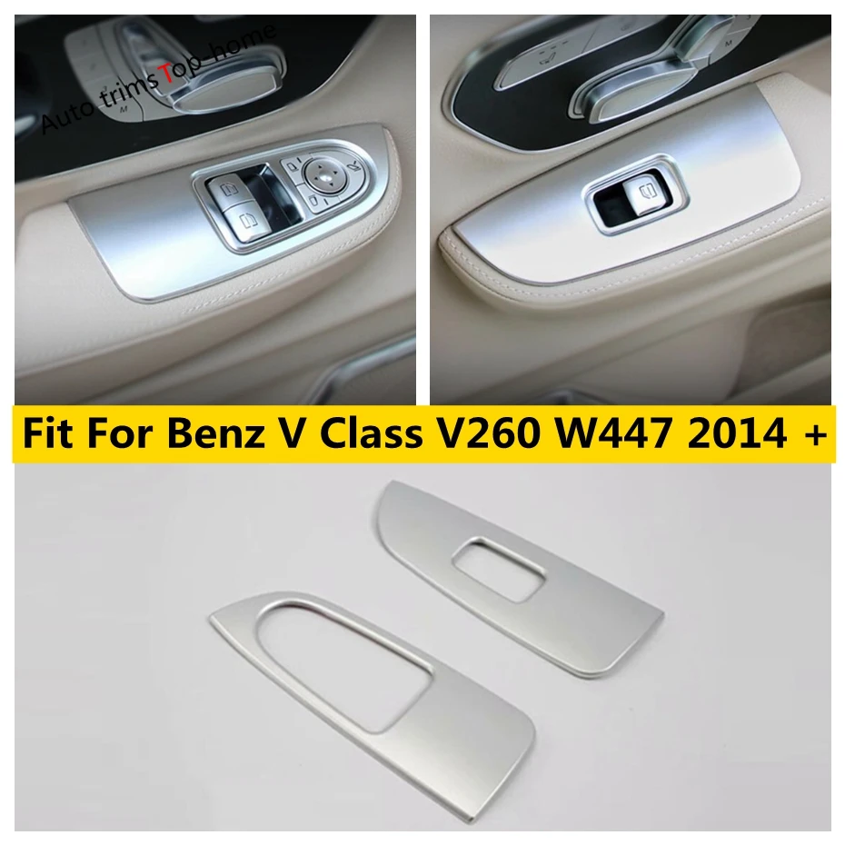 

Front Armrest Window Glass Lift Switch Button Cover Trim Fit For Mercedes-Benz V Class V260 W447 2014 - 2021 Car Accessories