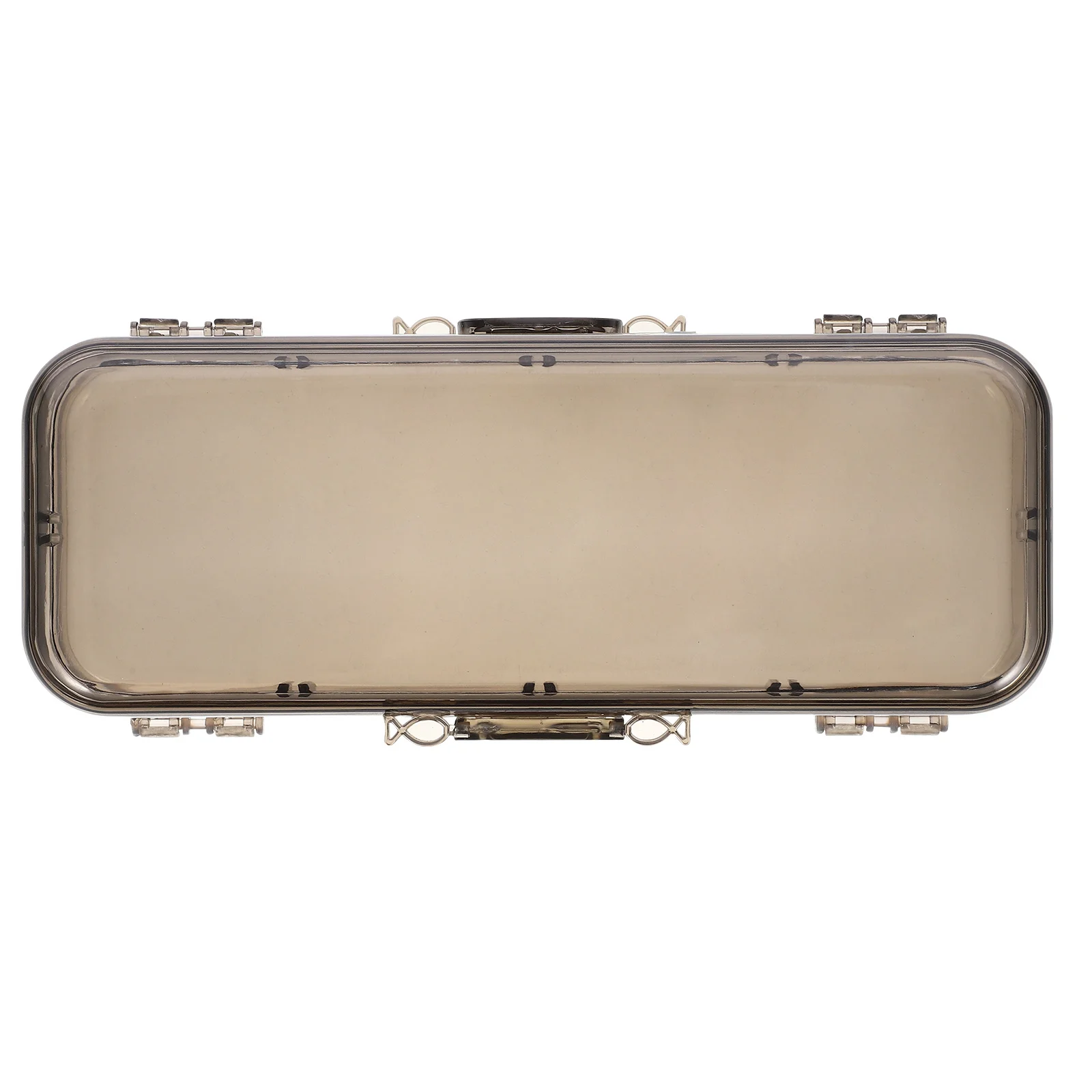 Clear Pencil Organizer Lightweight Multi-Use Storage Box Simple Design Easy Open Close Cosmetics Keys Jewelry Clear Pencil Case