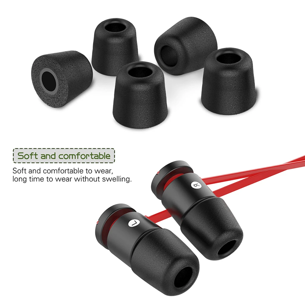 New KZ Noise Isolating Comfortable Memory Foam Ear Tips Silicone Earmuffs Earplugs For In Earphone Headphones Accessories