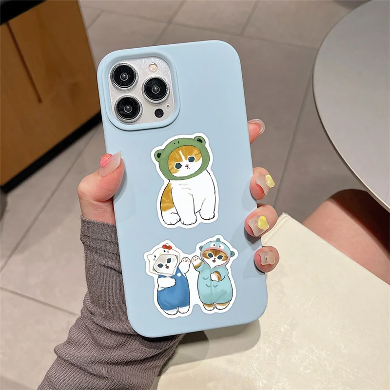 10/30/55 Uds. Pegatina Kawaii de gato gordo de PVC, decoración estética para niños, suministros de álbum de recortes, contabilidad manual DIY para niños