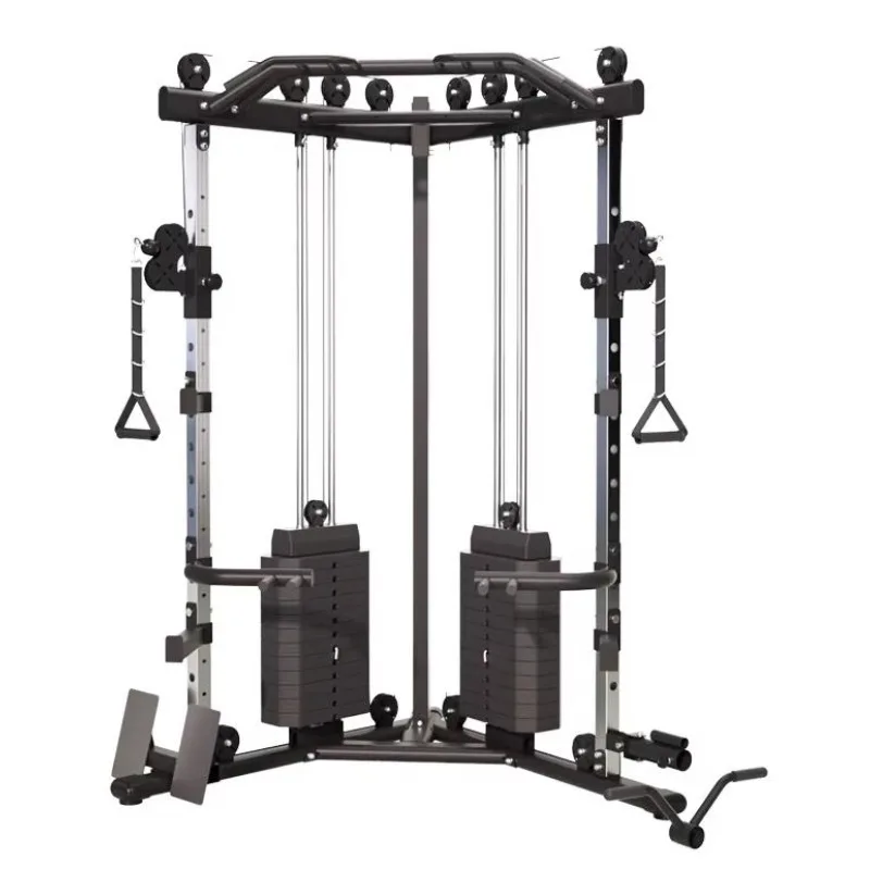 YTYIN High Quality Power Cage Squat Trainer Steel Smith Machine Multi-Function Station With Weight Stack Home Use