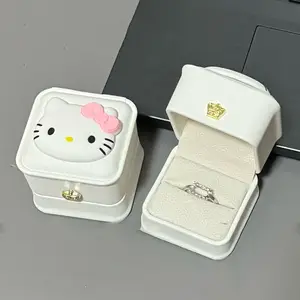 Kawaii Pink White Snowflake Ring Box,Cute Band Box,Plush Cartoon Jewelry Storage hotsell Box,Gift Box,Handmade Ring Box For Storage,Unique Gift