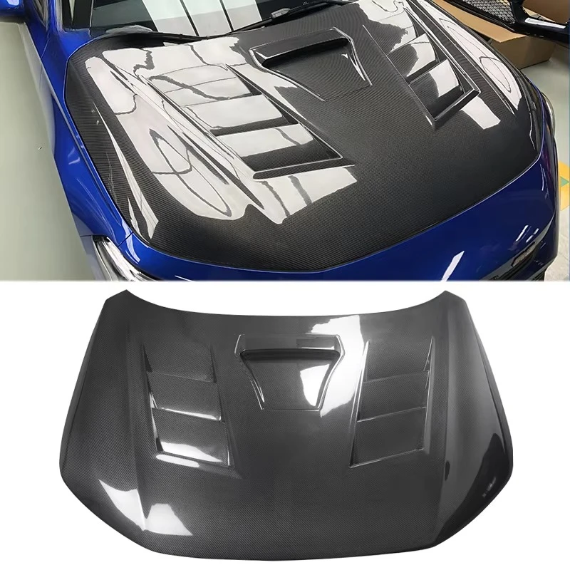 

Новый карбоновый капот Evo Style с вентиляционными отверстиями для Civic Gen 11 2021-2024, карбоновая крышка двигателя