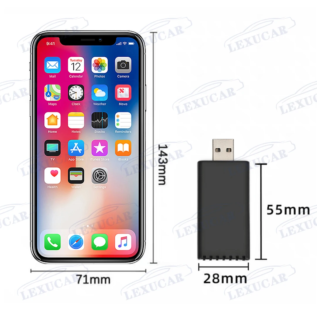 USB AI Box Wireless Carplay Dongle Plug and Play for Car OEM Wired CarPlay To Wireless CarPlay