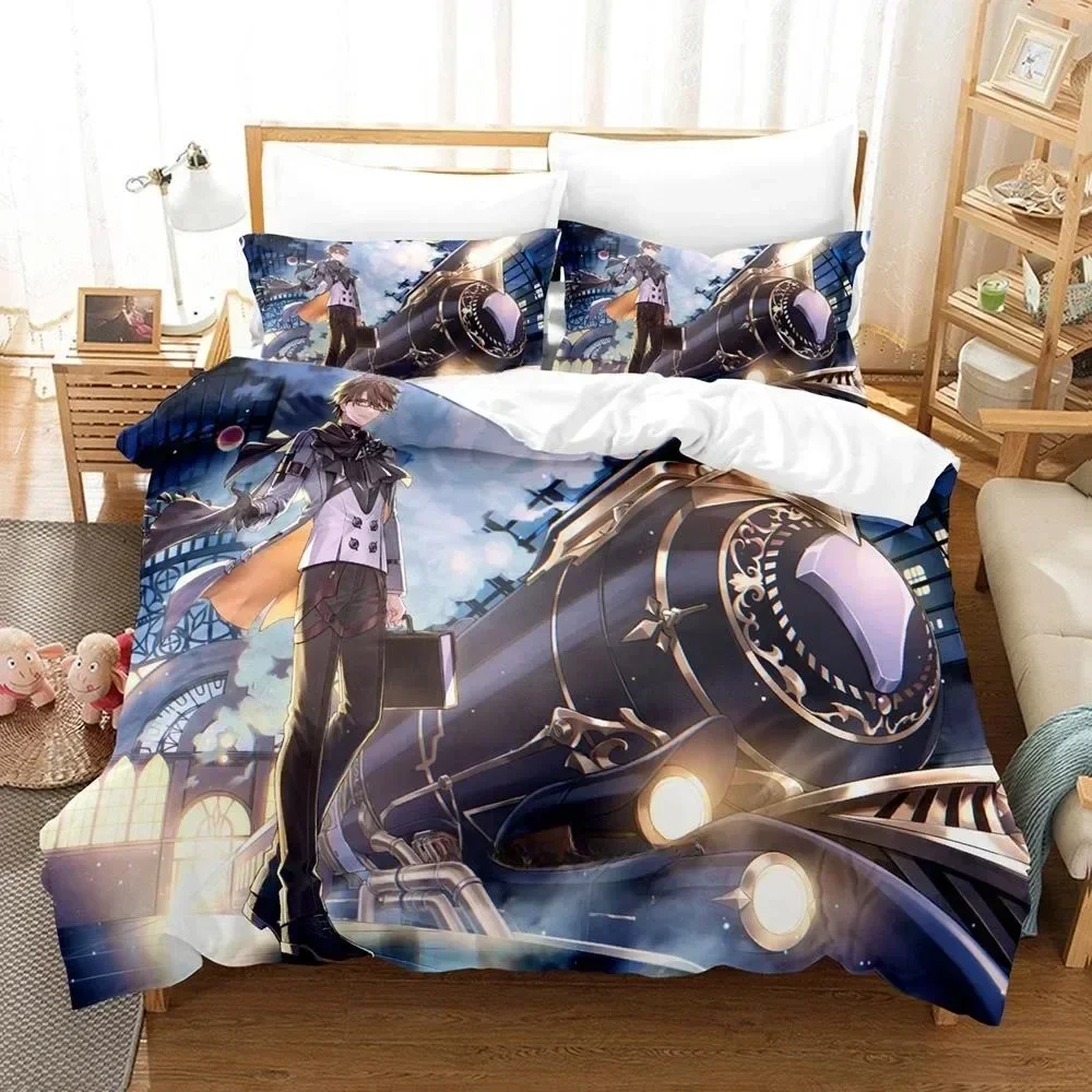Anime Honkai Star Rail Bedding Set Duvet Cover Bed Set Quilt Cover Pillowcase Comforter king Queen Size Boys Adult Bedding Set