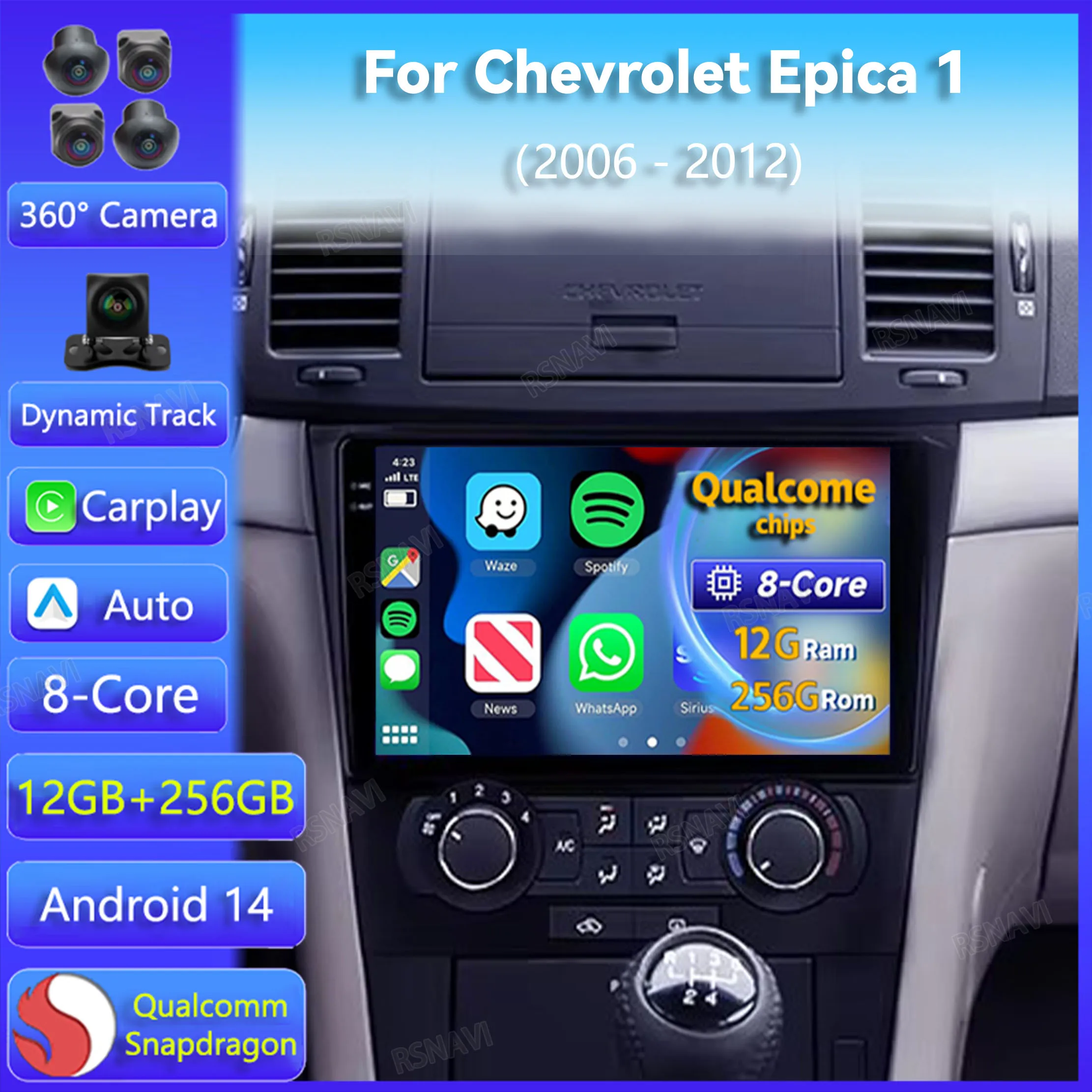 

Android 14 Car Radio For Chevrolet Epica 1 2006 2007 2008 - 2012 Carplay Auto GPS 360 Camera Video 2Din Navigation Stereo Player