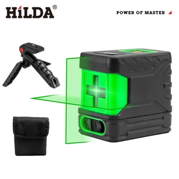 HILDA 2 lines laser level self leveling green beams new style laser horizontal and vertical cross line