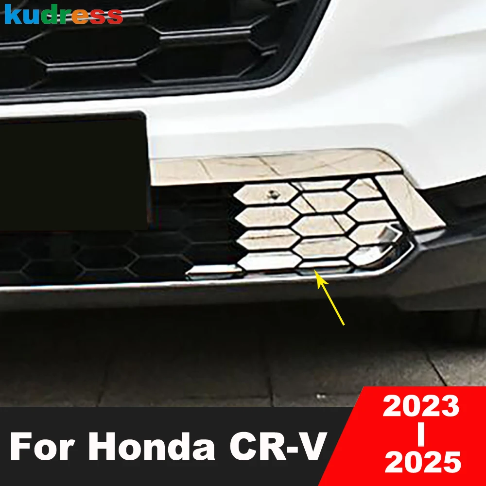 

Передняя нижняя решетка, накладка на решетку для Honda CRV CR-V 2023 2024 2025, стальной автомобильный передний бампер, решетки, накладки на рамку, аксессуары