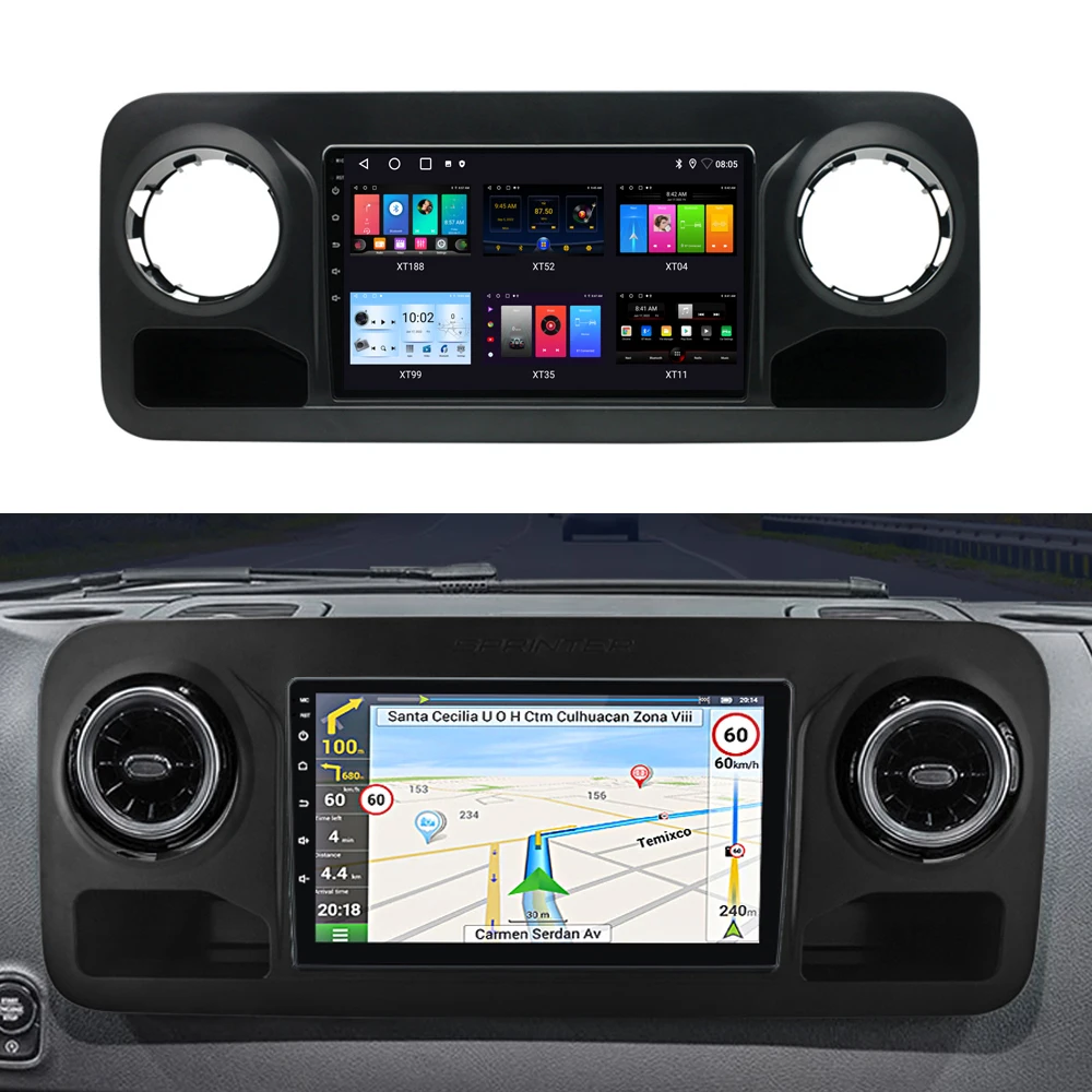 

Android car radio with GPS Navigation for Mercedes-Benz Sprinter 4-T Kasten Tourer Bus B907 B910 411 414 415 416 417 419 18-24