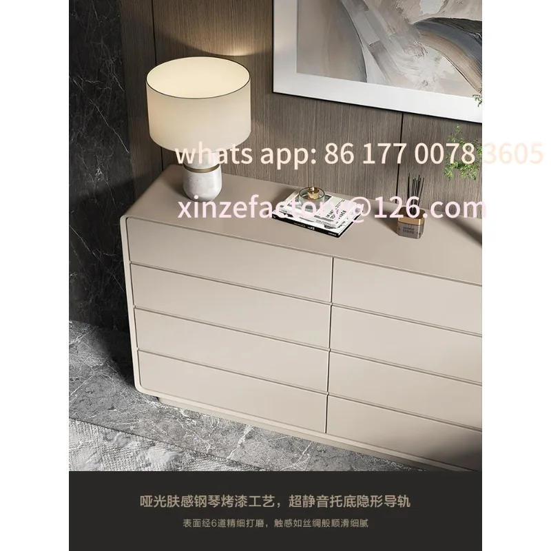 Customizable Italian minimalist solid wood chest of drawers, six chest of drawers, porch cabinet, locker, dining side cabinet, b