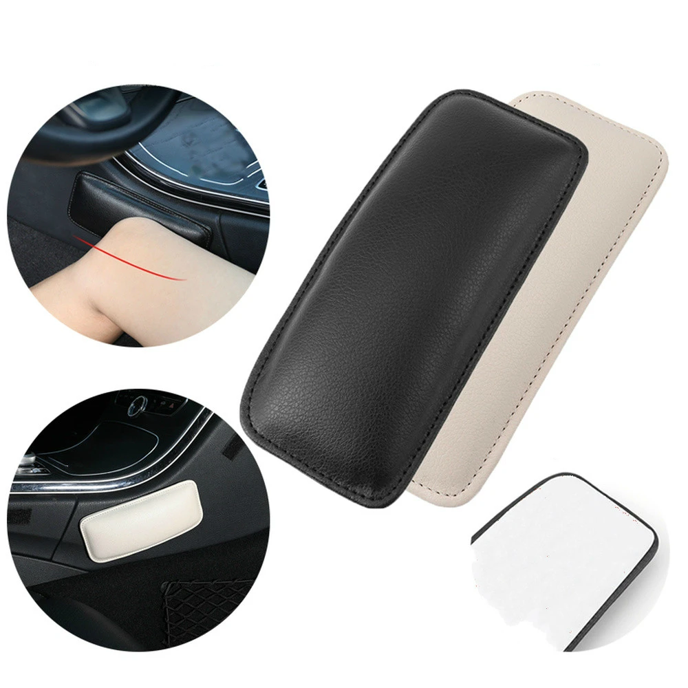 Leather Knee Pad for Car Interior Pillow Cushion Memory Foam Leg Pad Thigh Support Car Accessories For Benz BMW Audi VW Golf