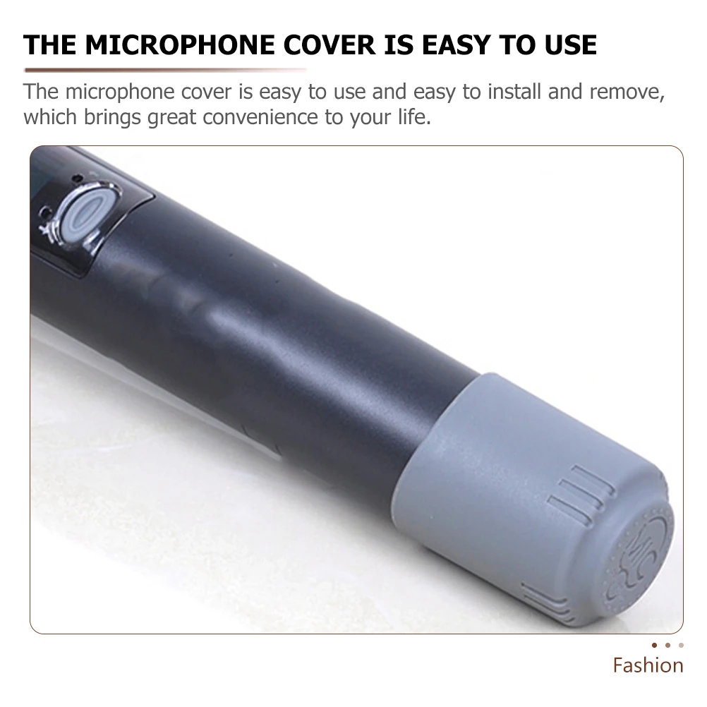 

6pcs Anti-Shock Silicone Sleeve Durable Shockproof Microphone Ktv Microphone Cover For Ktv Wireless Mic